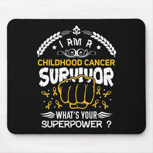 Tapis De Souris Ruban de sensibilisation au cancer de l'enfance s (Devant)