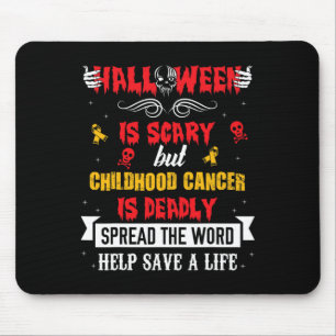 Tapis De Souris Ruban de sensibilisation au cancer de l'enfance s2