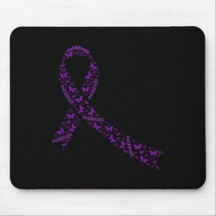 Tapis De Souris Ruban de sensibilisation au surdosage Violet Addic