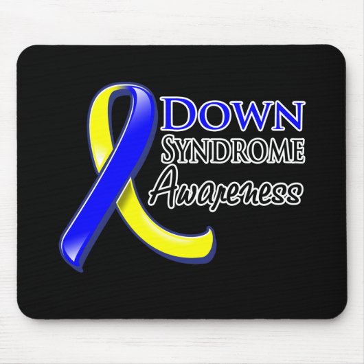 Tapis De Souris Ruban de sensibilisation au syndrome de Down (Devant)