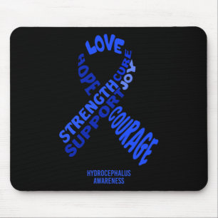 Tapis De Souris Ruban De Sensibilisation Avec Mots