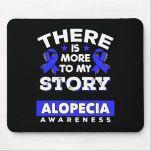 Tapis De Souris Ruban de sensibilisation bleu Alopecia Areata Surv