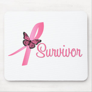 Tapis De Souris Ruban de survivant de cancer du sein