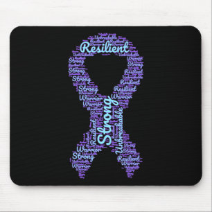 Tapis De Souris Ruban du mois de sensibilisation à la prévention d