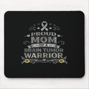 Tapis De Souris Ruban gris de maman guerrière de sensibilisation a