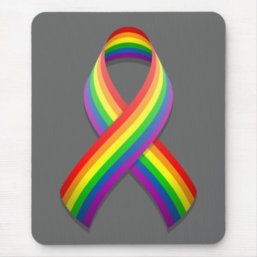 Tapis De Souris Ruban Mousepad de conscience d'arc-en-ciel (Devant)
