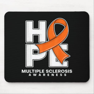 Tapis De Souris Ruban orange de l'espoir Mois de sensibilisation à