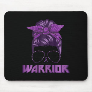 Tapis De Souris Ruban pourpre Alzheimers Warrior Alzheimers