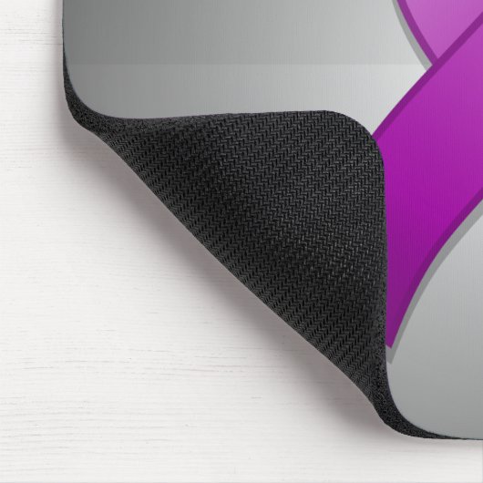 Tapis De Souris Ruban pourpre Mousepad de conscience (Coin)