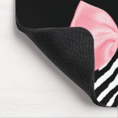 Tapis De Souris Ruban rose-clair doucement Girly nommé chic (Coin)