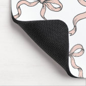 Tapis De Souris Ruban rose mignon et tendance en noir (Coin)