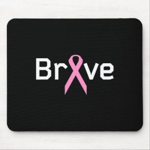 Tapis De Souris Ruban Rose Monde Brave soutien aux survivants du c