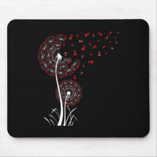 Tapis De Souris Ruban Rouge Dandelion Maladie cardiaque Cancer du