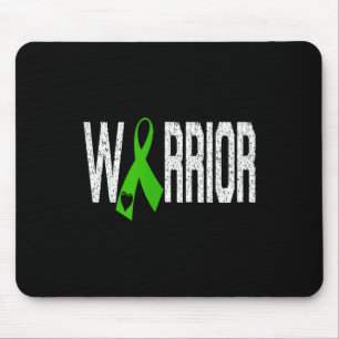 Tapis De Souris Ruban vert cœur de guerrier de la maladie mitochon