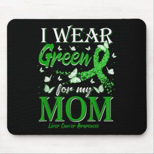 Tapis De Souris Ruban Vert Je Porte Vert Pour Ma Mère Cancer Du Fo