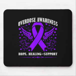 Tapis De Souris Ruban Violet de Sensibilisation au Surdosage de Dr