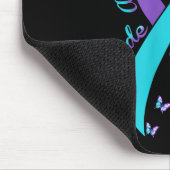 Tapis De Souris Ruban violet sarcelle de sensibilisation à la prév (Coin)