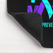 Tapis De Souris Ruban violet sarcelle de sensibilisation à la prév (Coin)