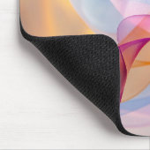 Tapis De Souris Rubans colorés abstraits ondoyants (Coin)