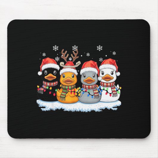 Tapis De Souris Rubber Duck Squad Christmas Light Reindeer Crew Xm (Devant)