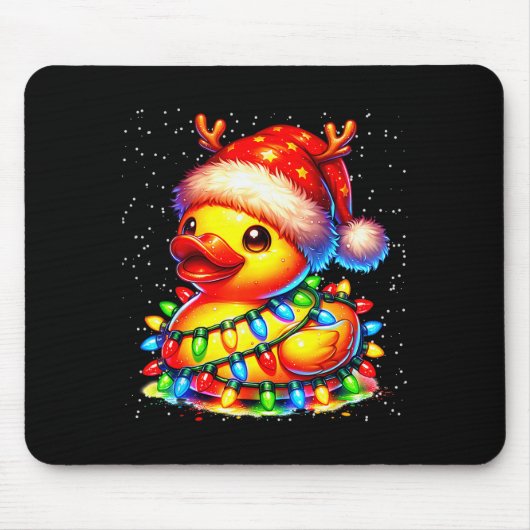 Tapis De Souris Rubber Duck Squad Christmas Light Reindeer Crew Xm (Devant)