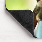 Tapis De Souris Ruby perché et petit colibri vert (Coin)
