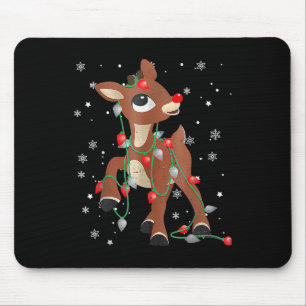 Tapis De Souris Rudolph Le Nez Rouge Renne Pour Les Enfants Et Noë