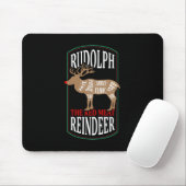 Tapis De Souris Rudolph le Renne à Viande Rouge (Avec souris)