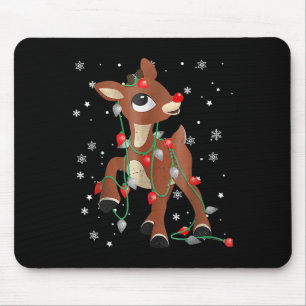 Tapis De Souris Rudolph Mignonne Rindeer Rouge Nez Pour Les Enfant