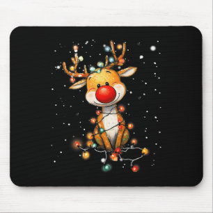 Tapis De Souris Rudolph Red Nose Noël des rennes du Père Noël