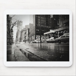Tapis De Souris Rue de New York sous la pluie