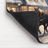 Tapis De Souris Rue de transport de Noël à cheval (Coin)
