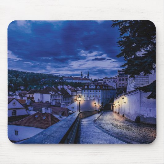 Tapis De Souris Rue du soir à Prague (Devant)