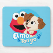 Tapis De Souris Rue Sésame | Badge Elmo & Tango (Devant)