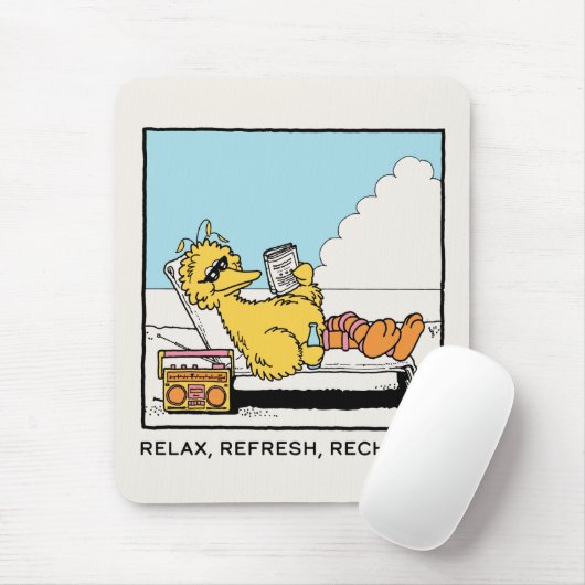 Tapis De Souris Rue Sésame | Big Bird Relax Refresh Recharge (Avec souris)