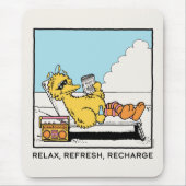 Tapis De Souris Rue Sésame | Big Bird Relax Refresh Recharge (Devant)