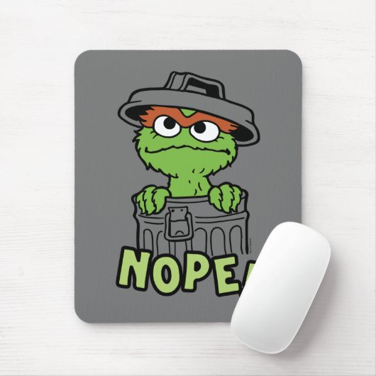 Tapis De Souris Rue Sésame | Oscar le Grouch Nope! (Avec souris)