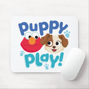 Tapis De Souris Rue Sésame   Puppy Play Elmo & Tango