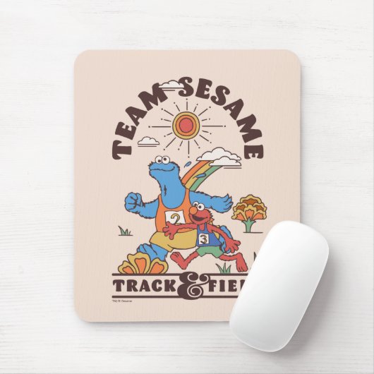Tapis De Souris Rue Sésame | Team Sesame Track & Field (Avec souris)