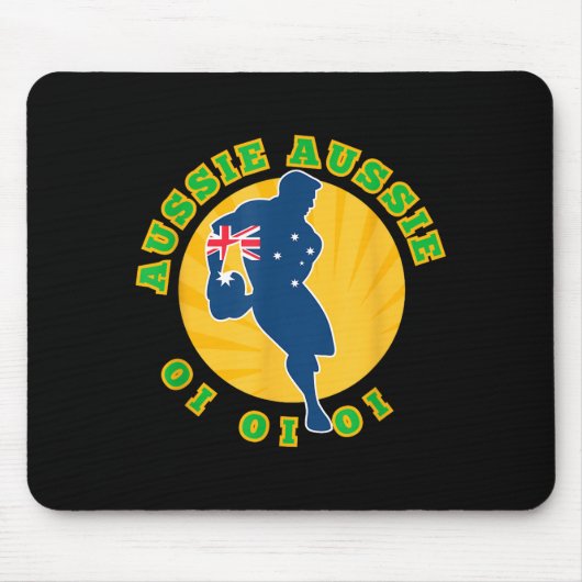 Tapis De Souris Rugby Australie, Wallabies Aussie Aussie Aussie Oi (Devant)