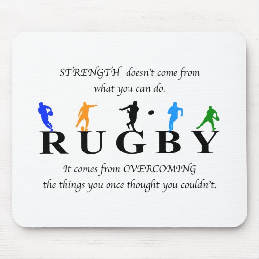 Tapis De Souris Rugby Inspirational (Devant)