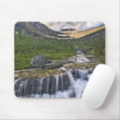Tapis De Souris ruisseau en cascade, parc national des Glaciers, (Avec souris)