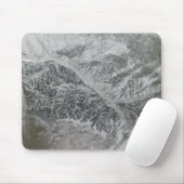 Tapis De Souris Russie centrale neigeuse et brumeuse montrant Ob R (Avec souris)