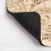 Tapis De Souris Rustic Antique Musical Notes (Coin)