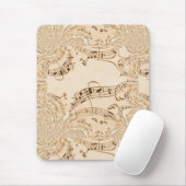 Tapis De Souris Rustic Antique Musical Notes (Avec souris)
