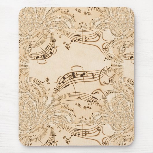 Tapis De Souris Rustic Antique Musical Notes (Devant)