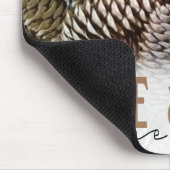 Tapis De Souris Rustic Holiday Love and Joy Pine Cone (Coin)