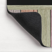 Tapis De Souris Rustic Pastel Bois Plank Nom personnalisable (Coin)