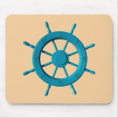 Tapis De Souris Rustic Patiné Bateau volant de roue photo (Devant)