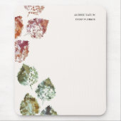 Tapis De Souris Rustic Watercolor Art Falling Leaves Autumn (Devant)